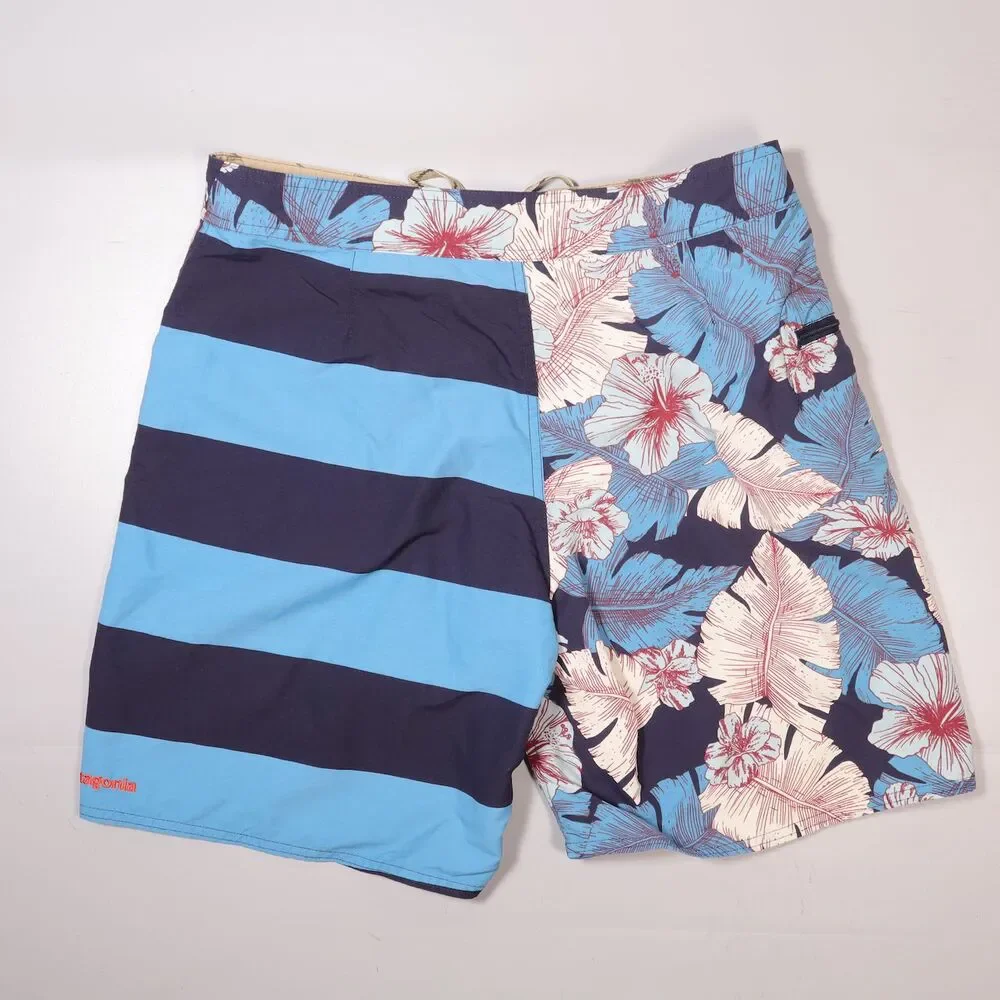 Patagonia Wavefarer Shorts Board Floral Stripe Hawaii Tropical Beach Mens 32x8